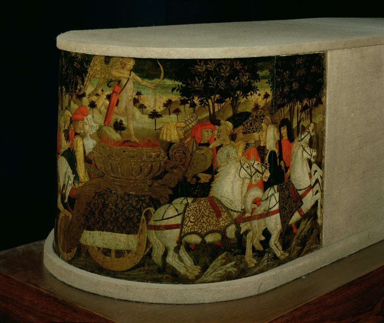 Triunfo do Amor, inspirado pelos &39;Triunfos&39; de Petrarca (1304-74) de Giovanni di Ser Giovanni