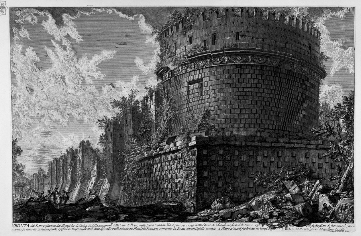 Mausoléu de Cecilia Metella de Giovanni Battista Piranesi