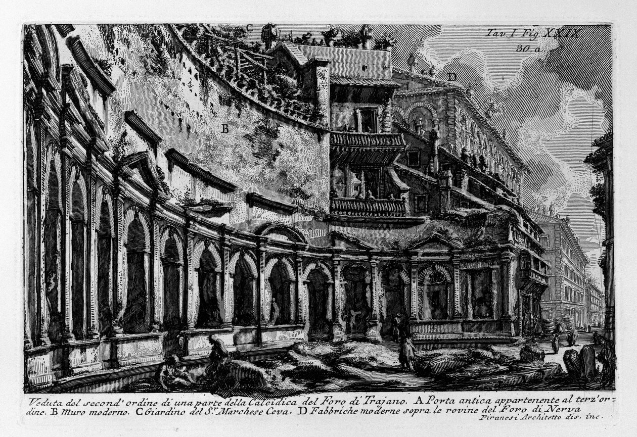 Mercado de Trajano de Giovanni Battista Piranesi