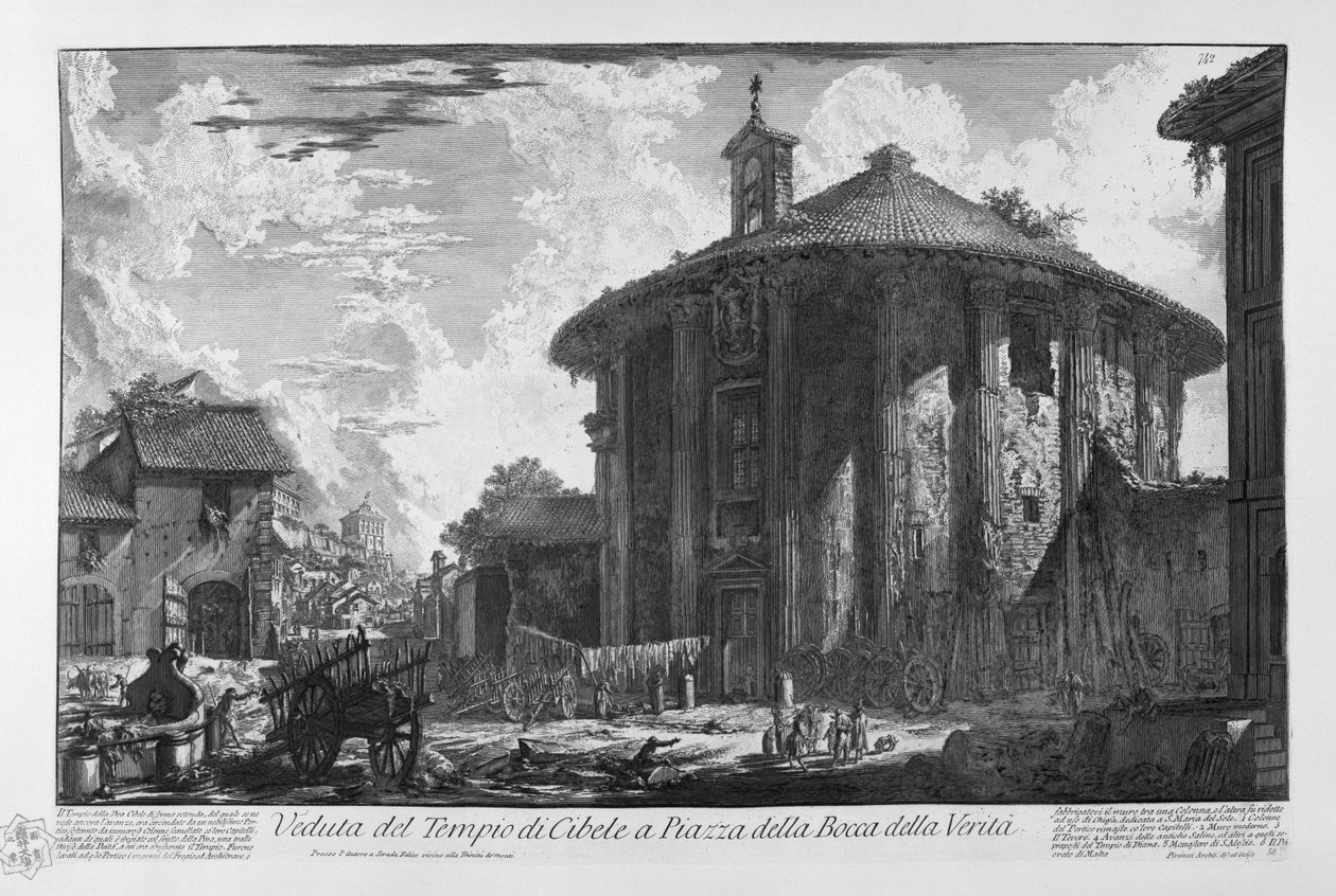 Vista do Templo de Cibele de Giovanni Battista Piranesi