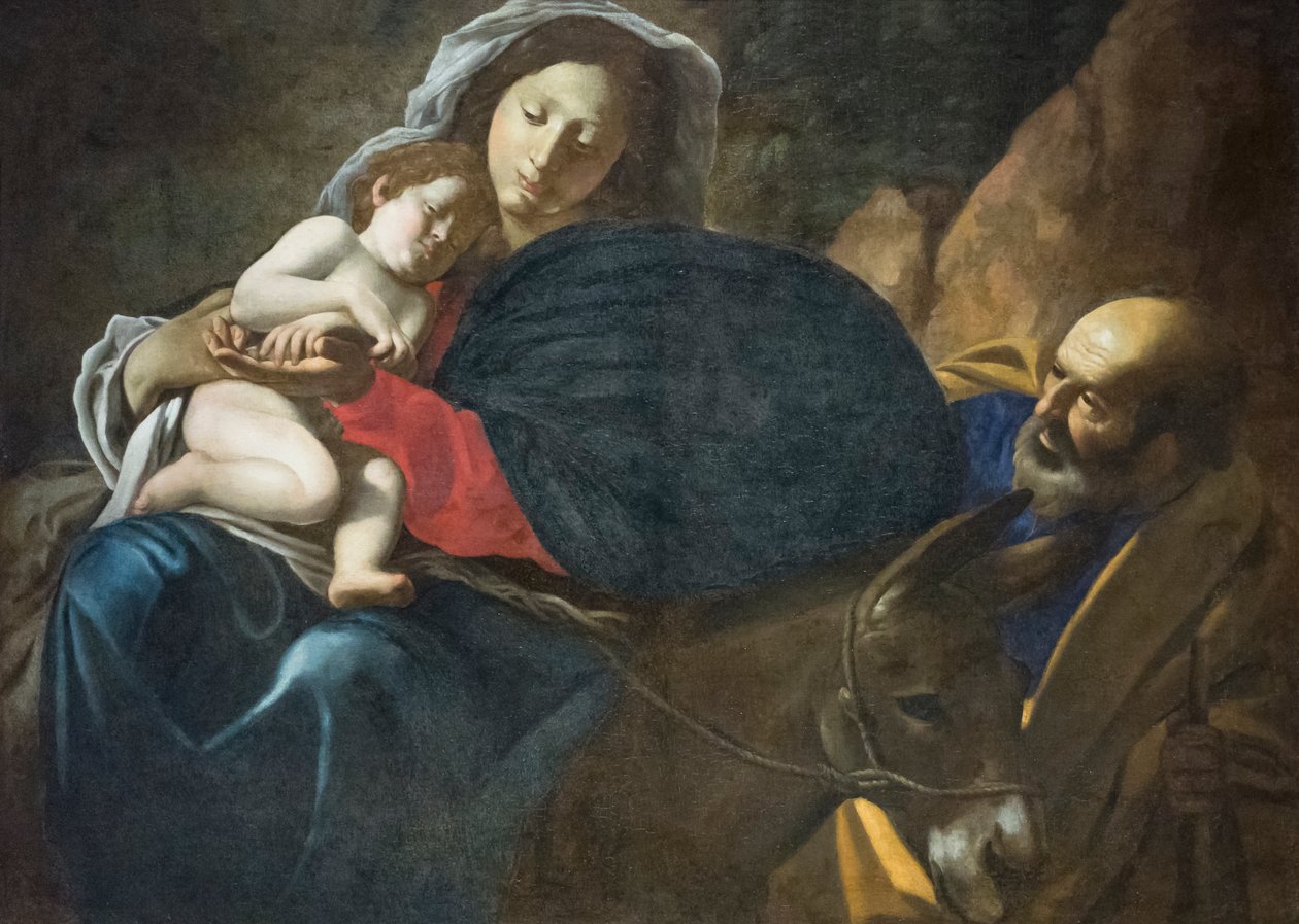 Voo para o Egipto de Giovanni Battista Caracciolo