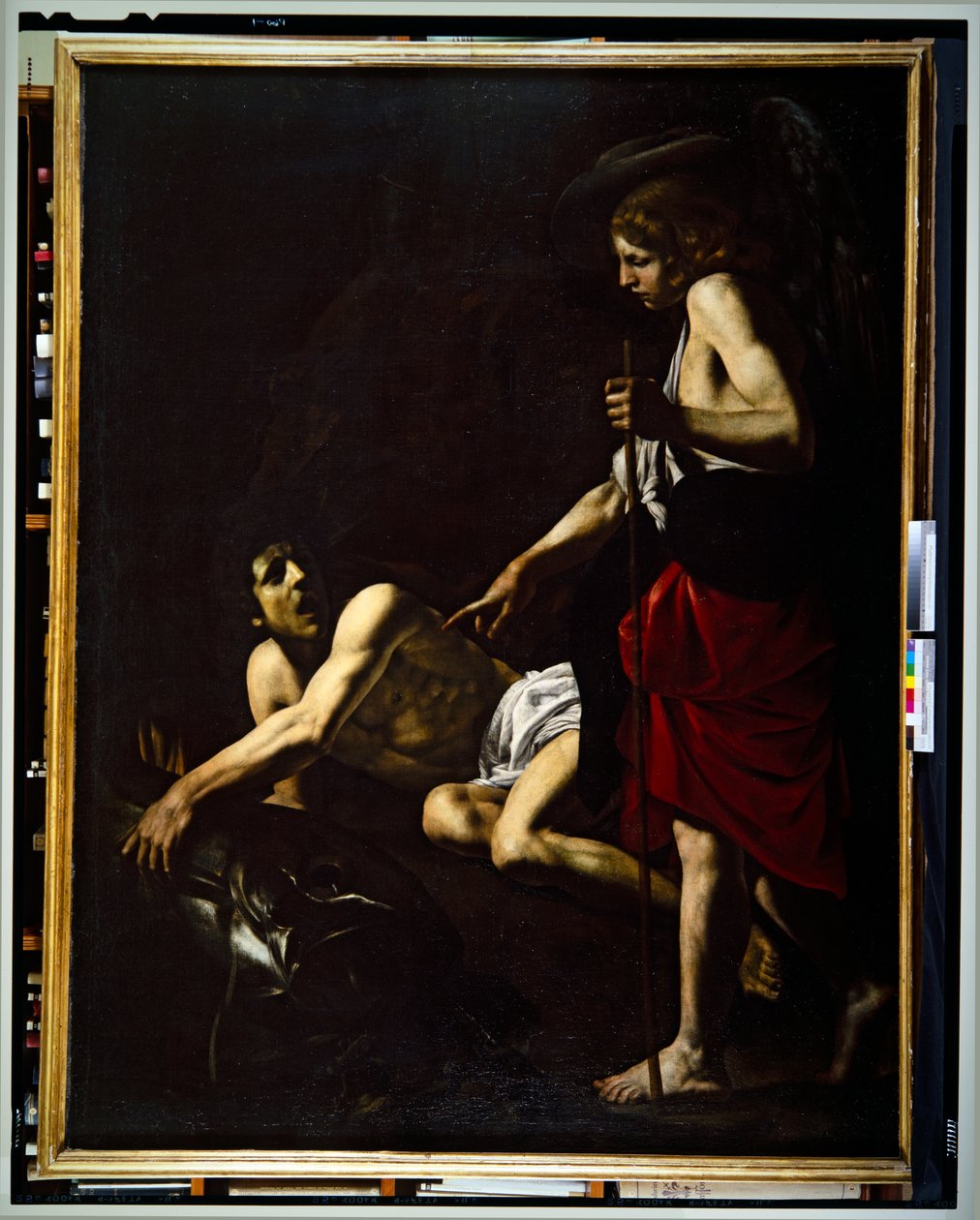 Tobias e o Anjo (painel) de Giovanni Battista Caracciolo