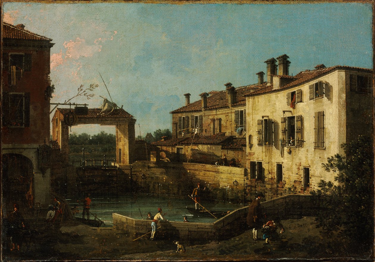 Bloqueio perto de Dolo de Giovanni Antonio Canal