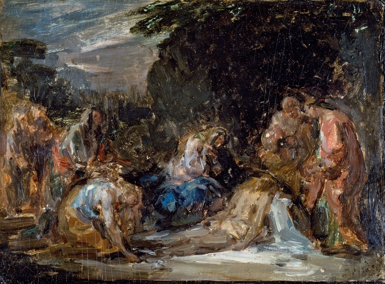 Depósito, de Giovanni Carnovali chamado Piccio (1804-1873), óleo a bordo, 21x29 cm de Giovanni Carnovali