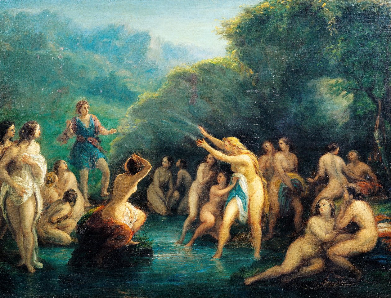 Diana e Actaeon, de Giovanni Carnovali conhecido como Piccio (1804-1873) de Giovanni Carnovali