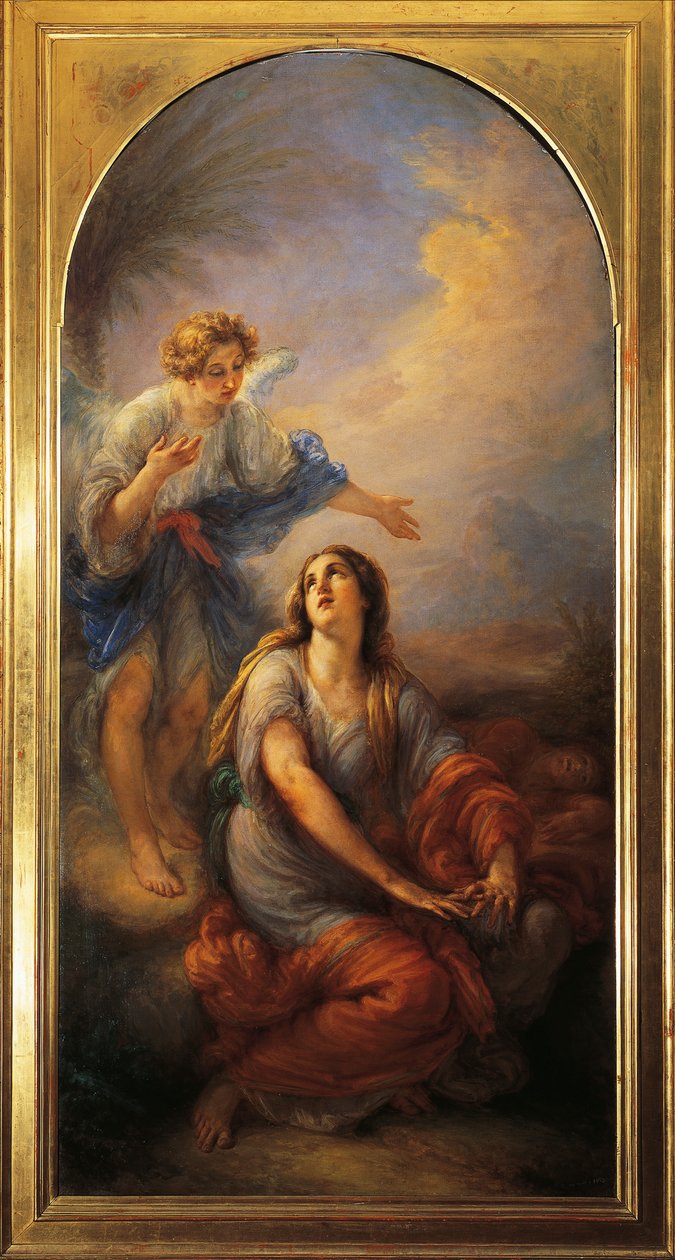 Hagar no deserto de Giovanni Carnovali