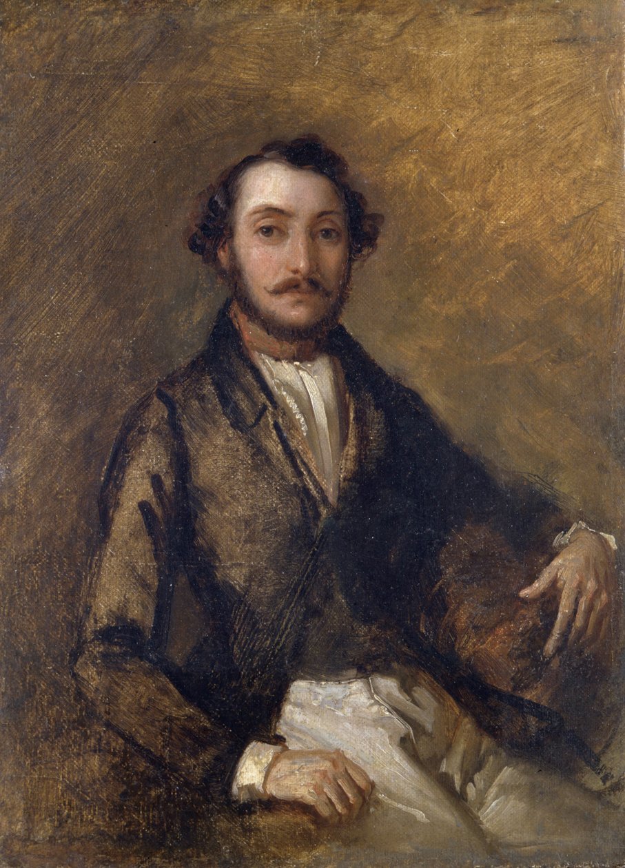 Retrato de Gaetano Donizetti (1797-1848), compositor italiano. Pintura de Giovanni Carnovali dit il Piccio (1804-1873) de Giovanni Carnovali