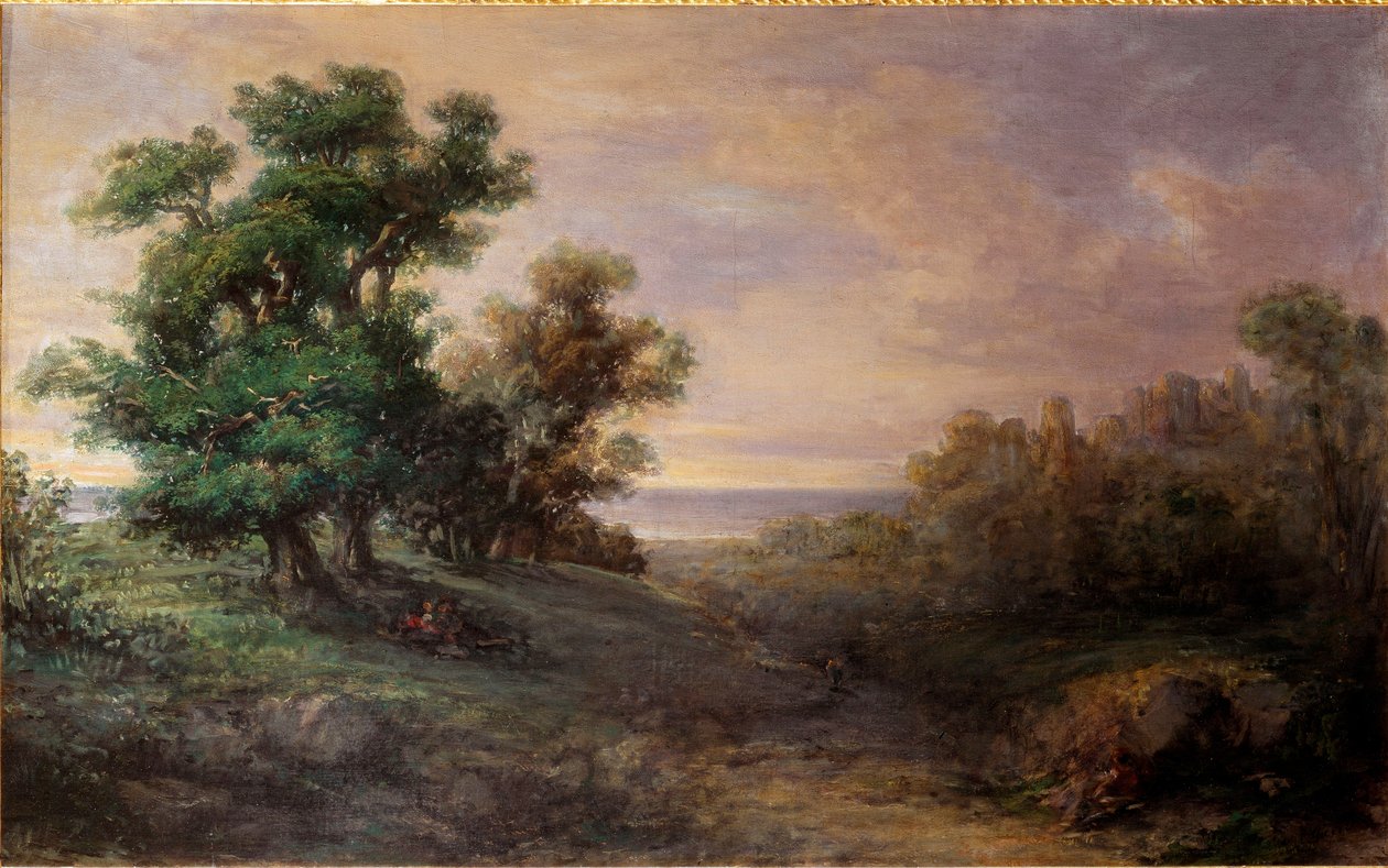 The Great Trees Painting by Giovanni Carnovali dit il Piccio (1804-1873) 1850 Galleria d