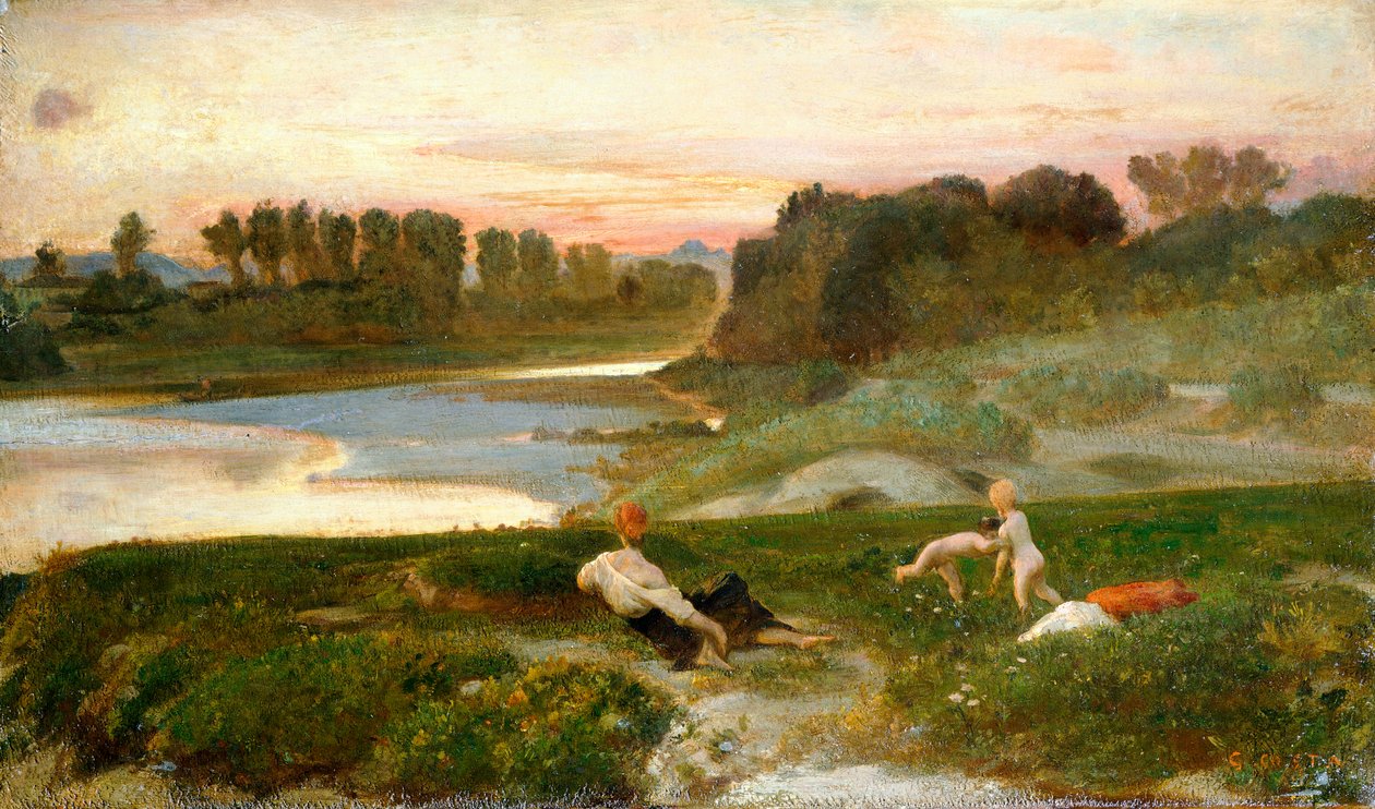À noite na fazenda, Giovanni, conhecido como Nino Costa (1826-1903). de Giovanni Costa