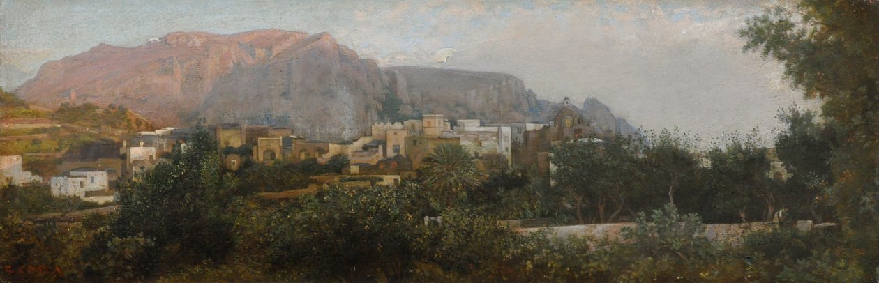 O crepúsculo em Capri de Giovanni (1826 1903) Costa