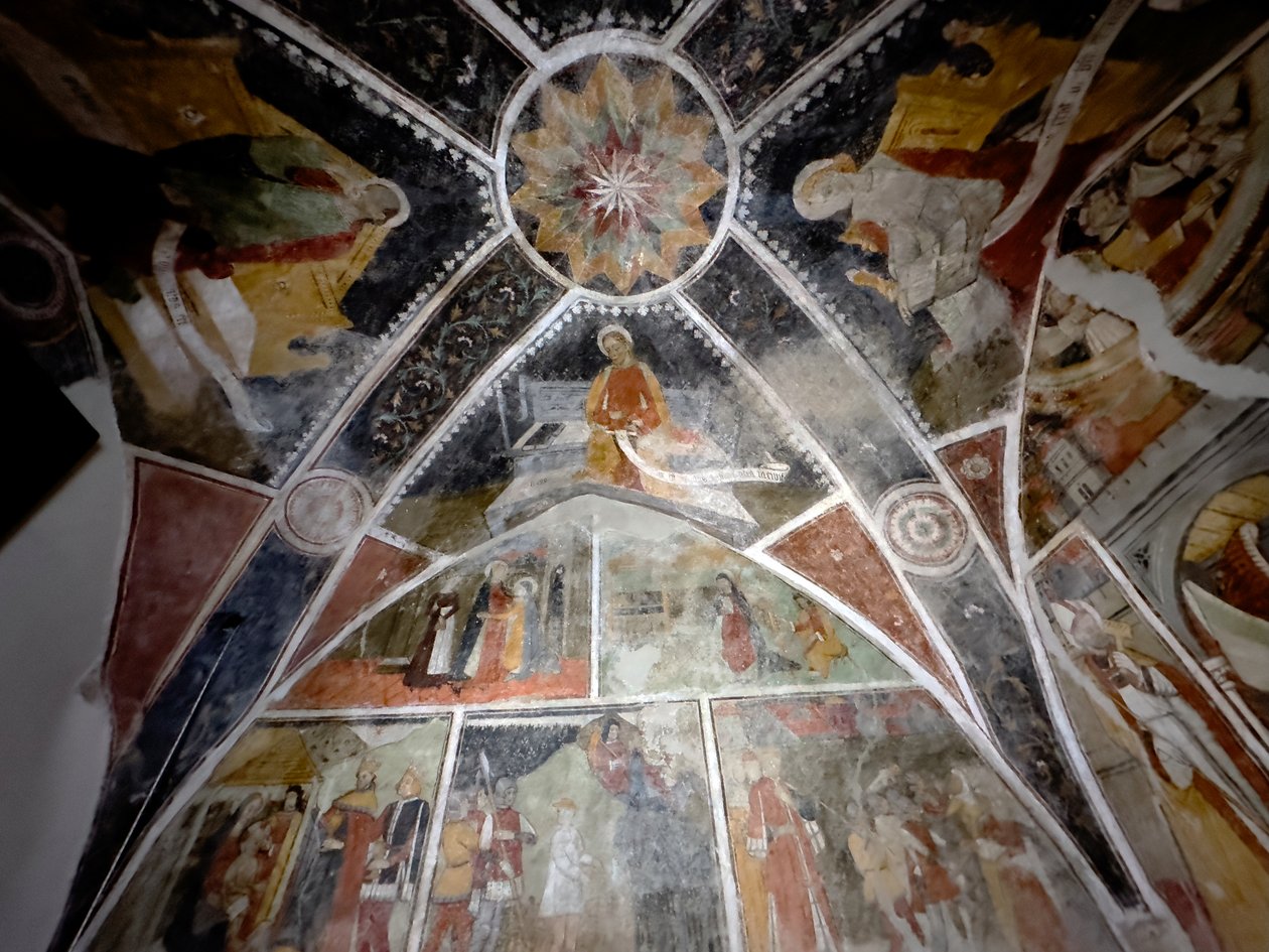 Os frescos da capela da Anunciação, Tende, cerca de 1470 (fresco) de Giovanni (attr. to) Baleison