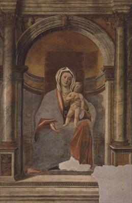 Madonna e Criança (fresco) de Giovanni Buonconsiglio
