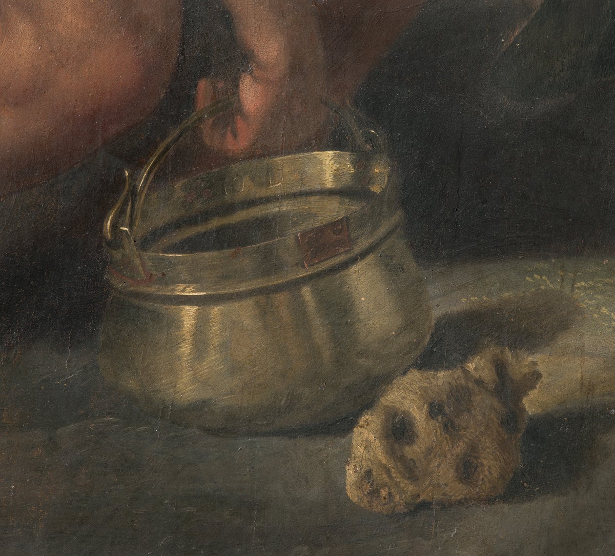 Crucificação, detalhe (fresco transferido a bordo) (detalhe de 3704290) de Giovanni (fl.1537 d.c.1570) Fratino
