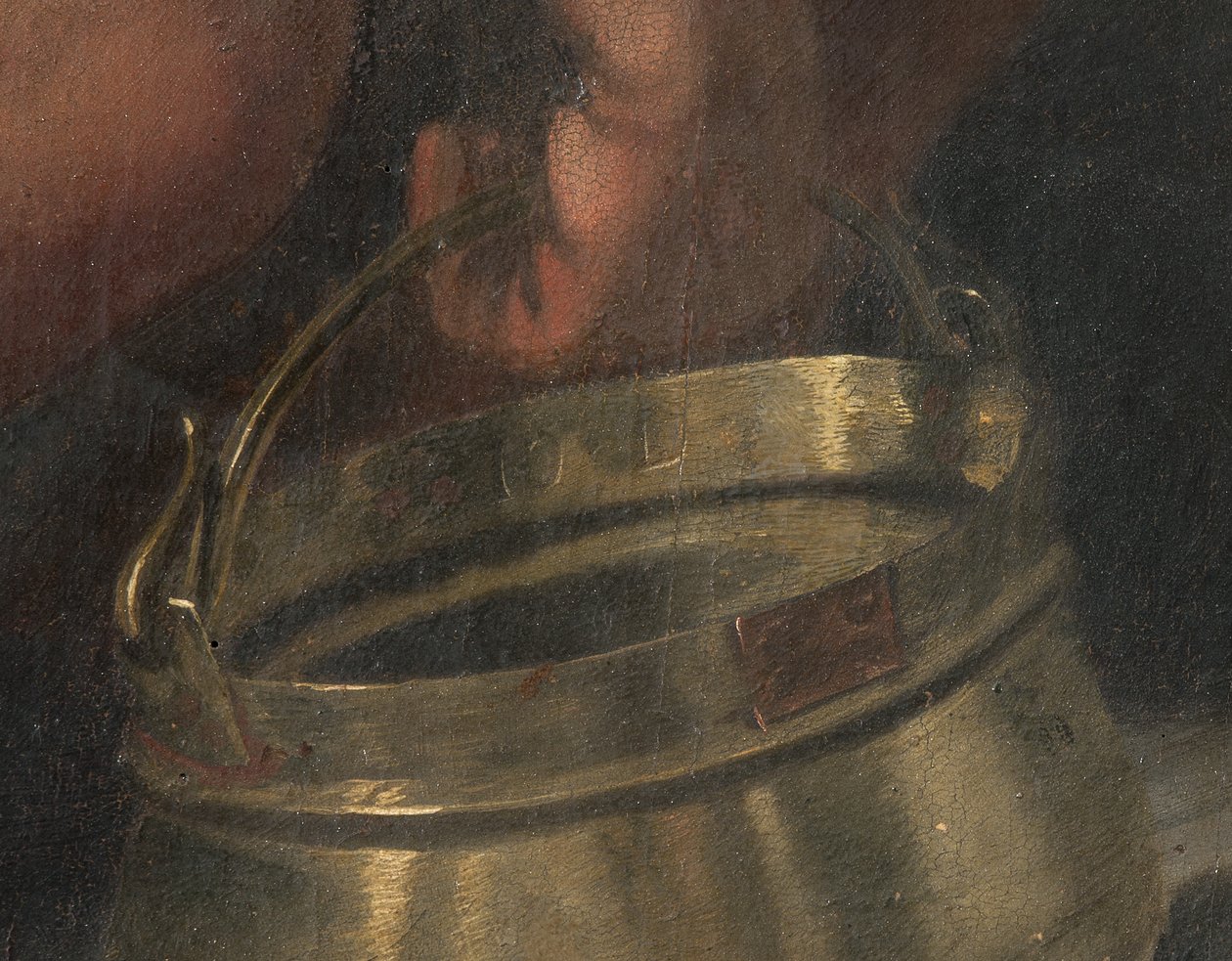 Crucificação, detalhe (fresco transferido a bordo) (detalhe de 3704290) de Giovanni (fl.1537 d.c.1570) Fratino
