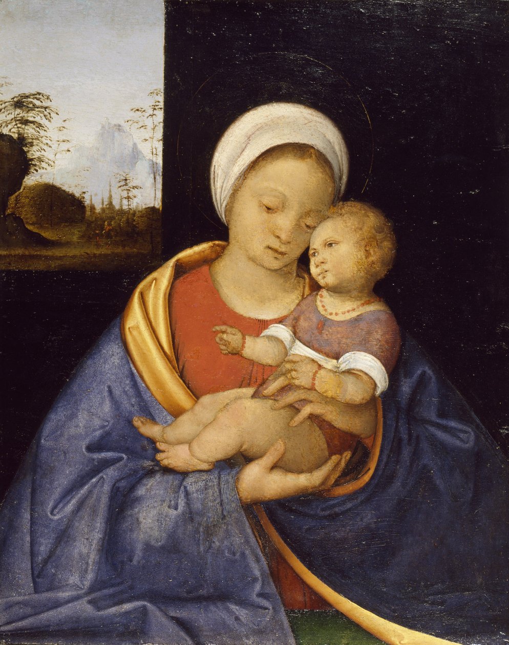 Madonna e criança, 1510-15 de Giovanni Agostino da Lodi
