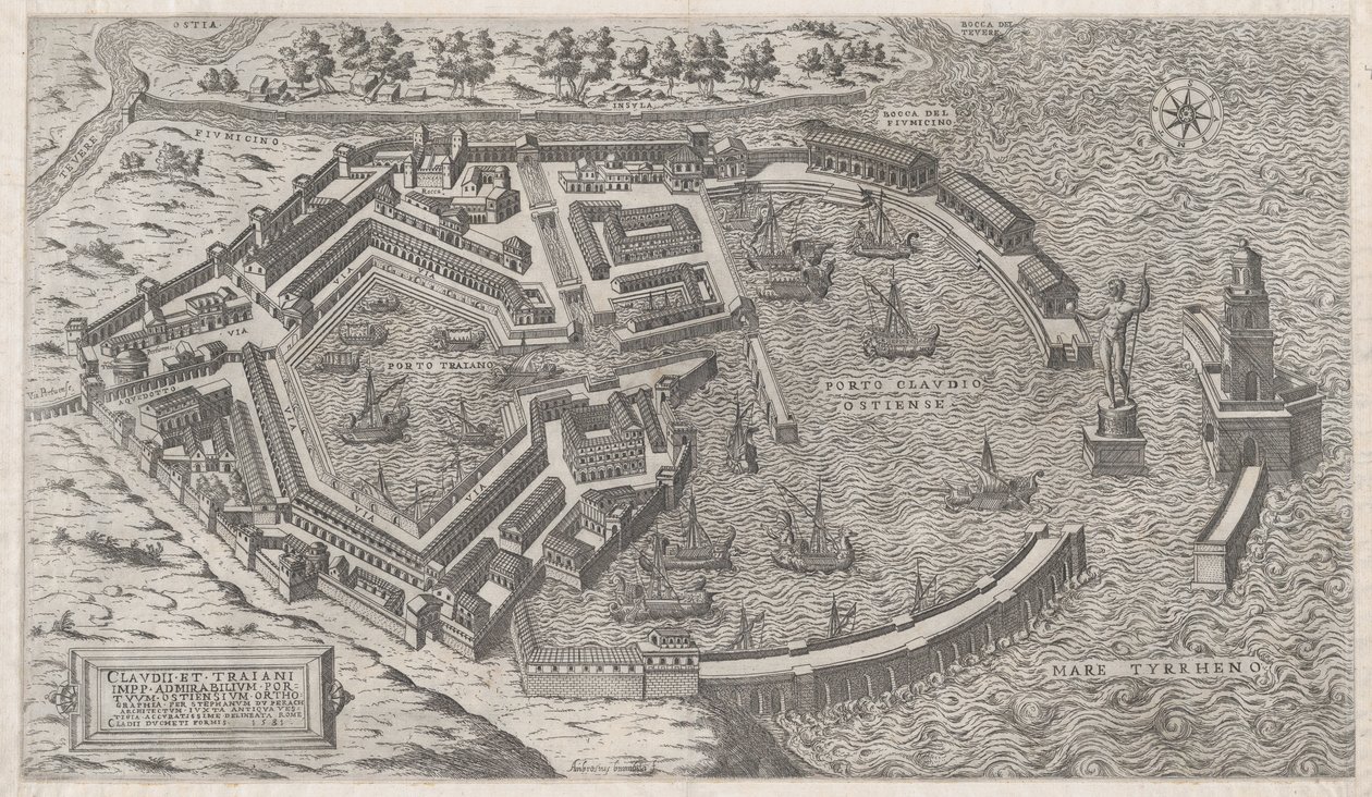 Porto de Roma, 1581 de Giovanni Ambrogio Brambilla