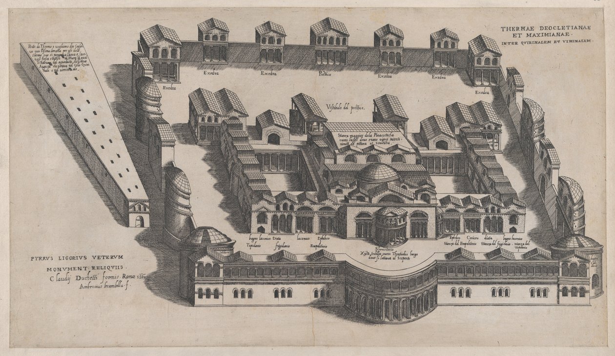 As Termas de Diocleciano, 1582., 1582 de Giovanni Ambrogio Brambilla