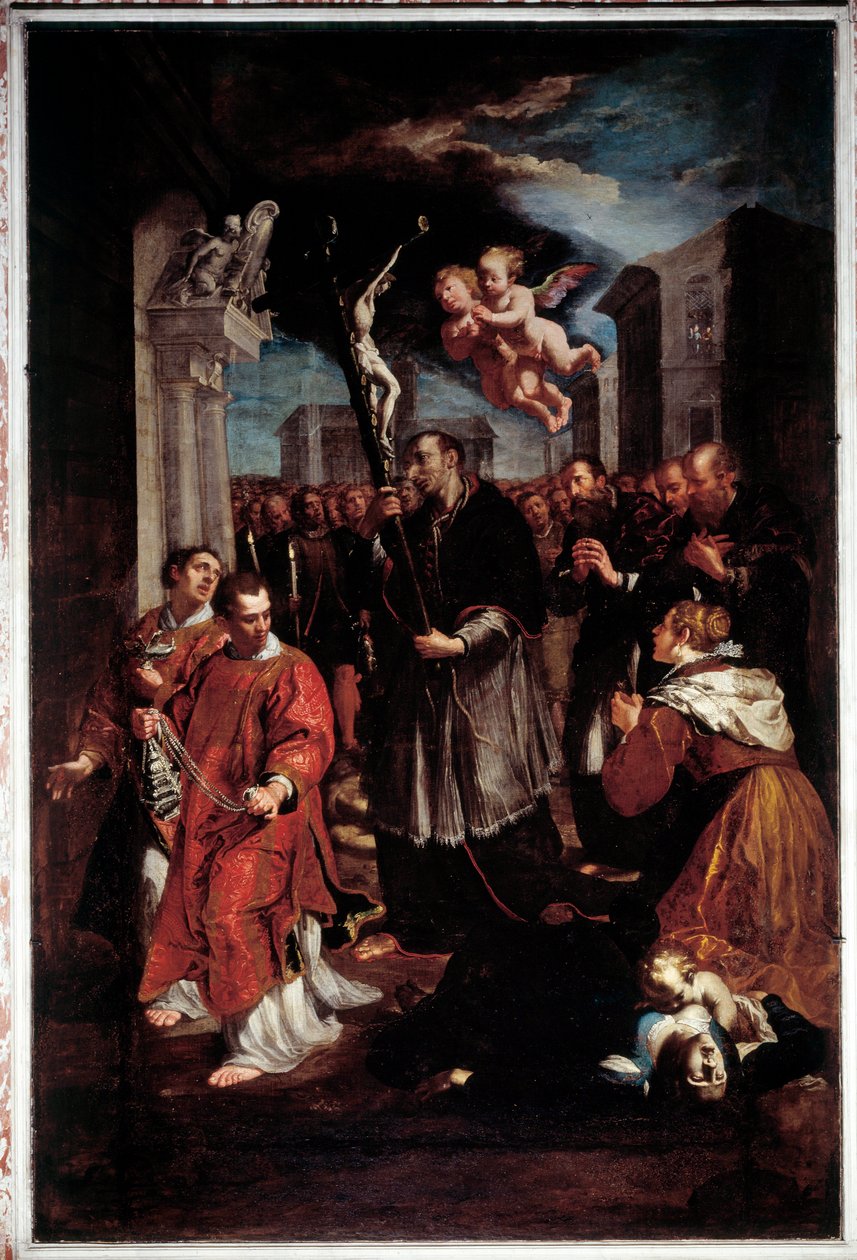 Procissão de São Carlos Borromeo (Pintura de Giovanni Andrea Ansaldo