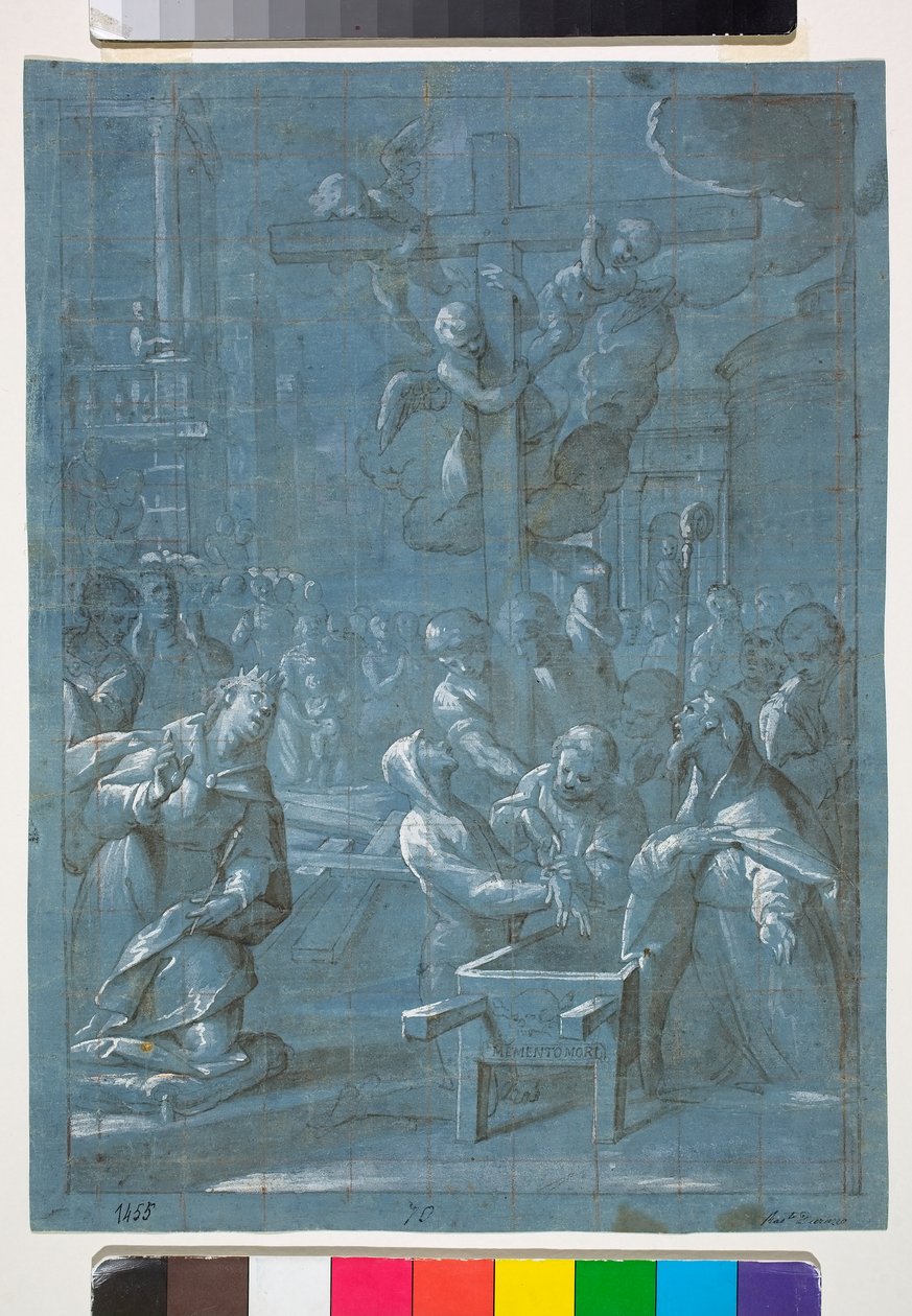 A invenção da Santa Cruz, o desenho de Giovanni Andrea Ansaldo