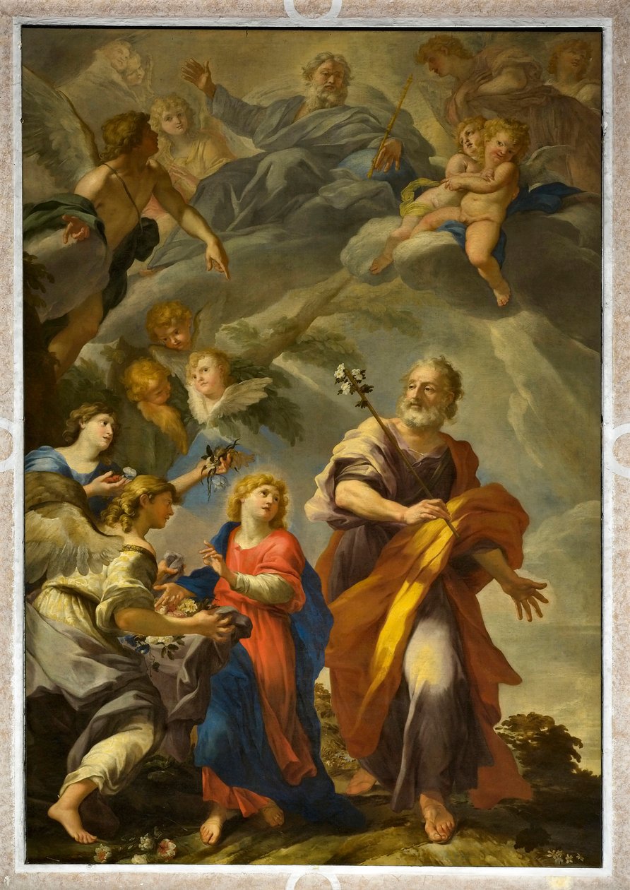 São José com o menino Jesus de Giovanni Andrea Carlone