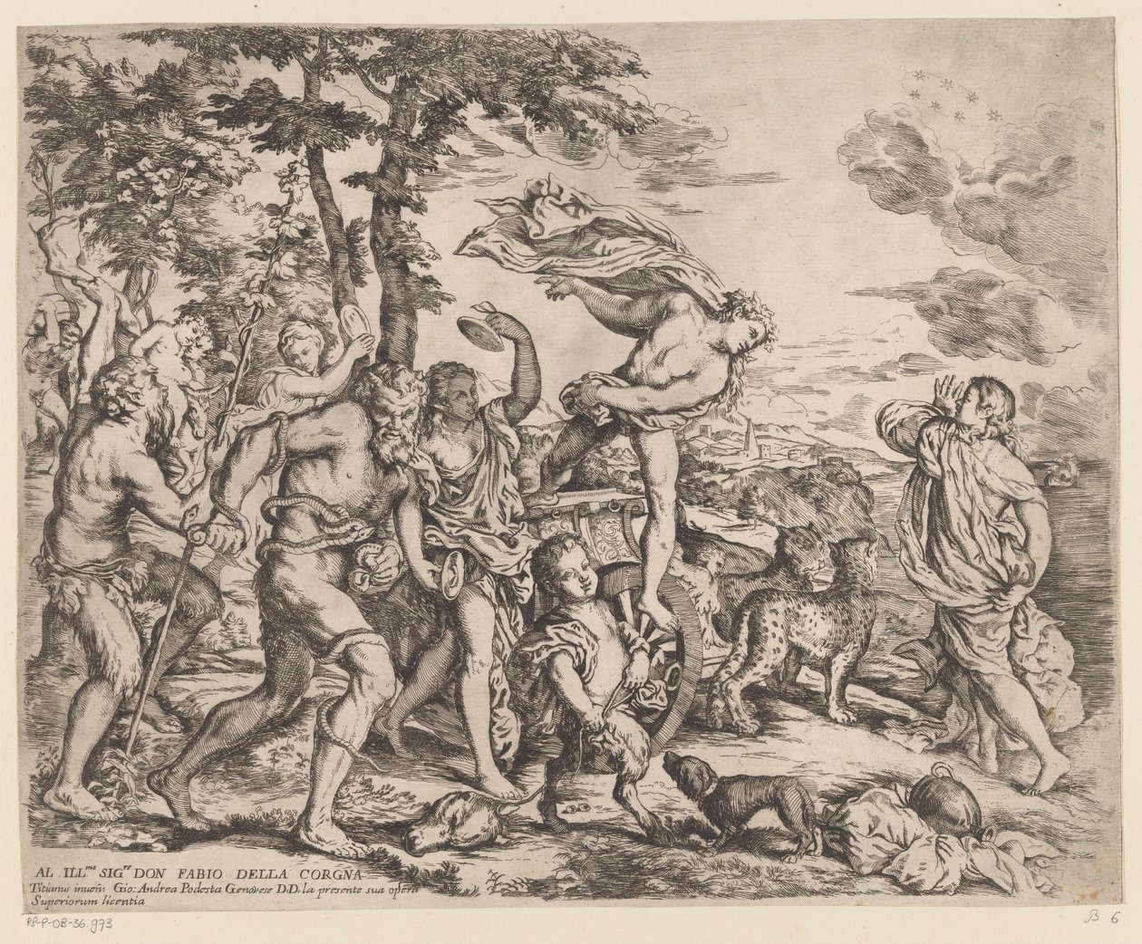 Bacchus encontra Ariadne em Naxos de Giovanni Andrea Podesta