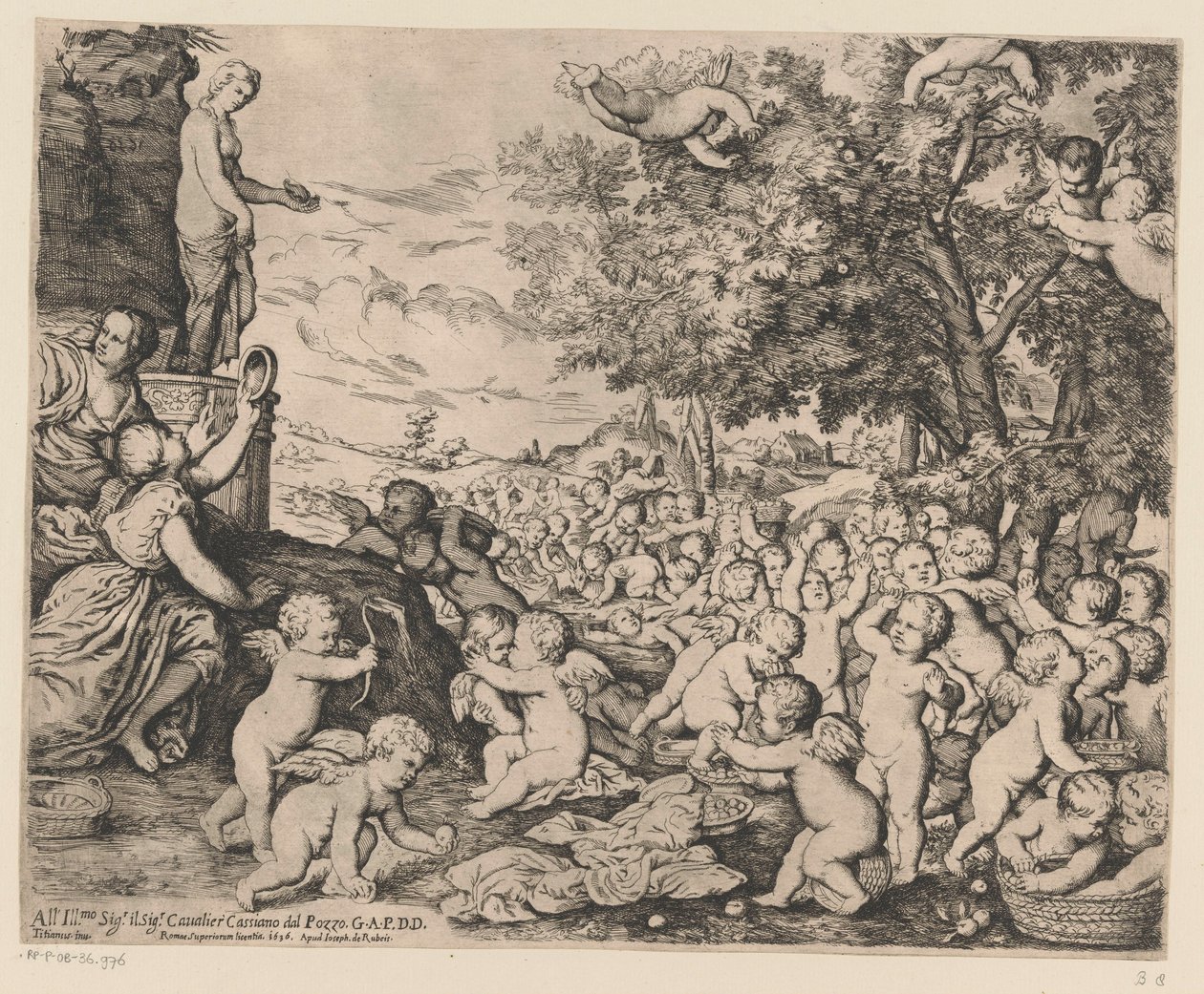 Veneração de Vénus por putti de Giovanni Andrea Podesta