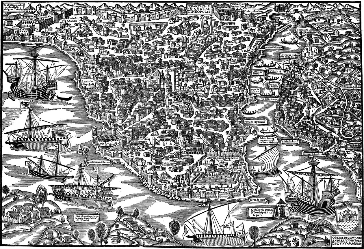 Constantinopla, meados do século XVI de Giovanni Andrea Vavassori