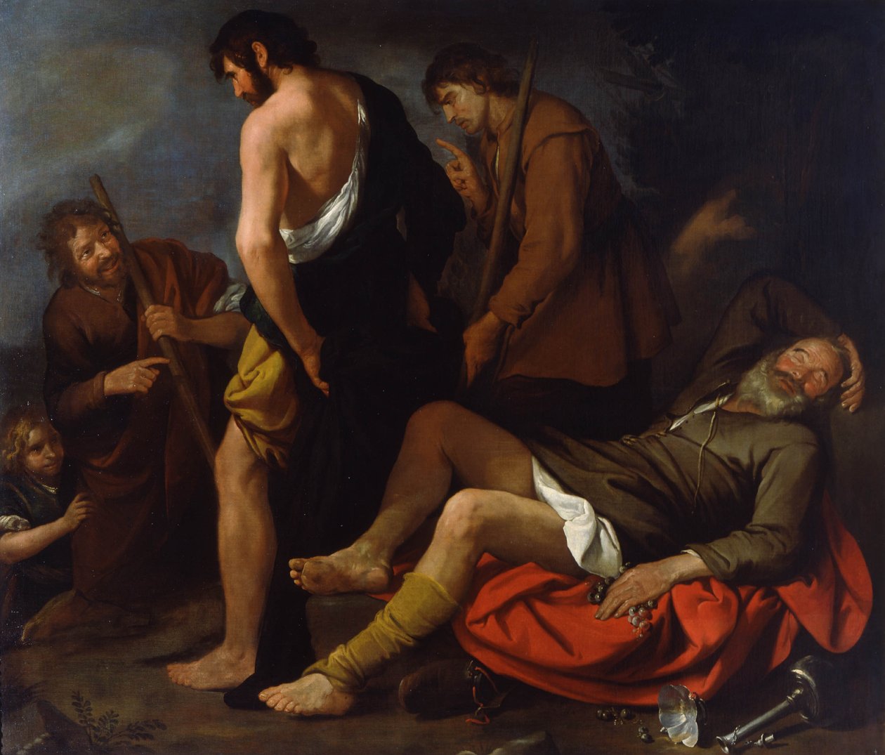 Embriaguez de Noé, 1630-1640 de Giovanni Andrea de Ferrari