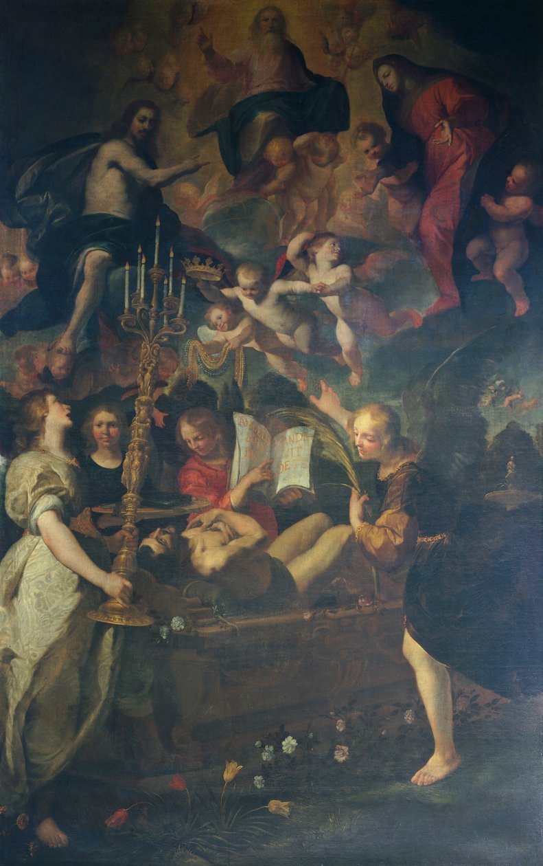 Morte do justo, por Giovanni Andrea De Ferrari (1598-1669) de Giovanni Andrea di Ferrari
