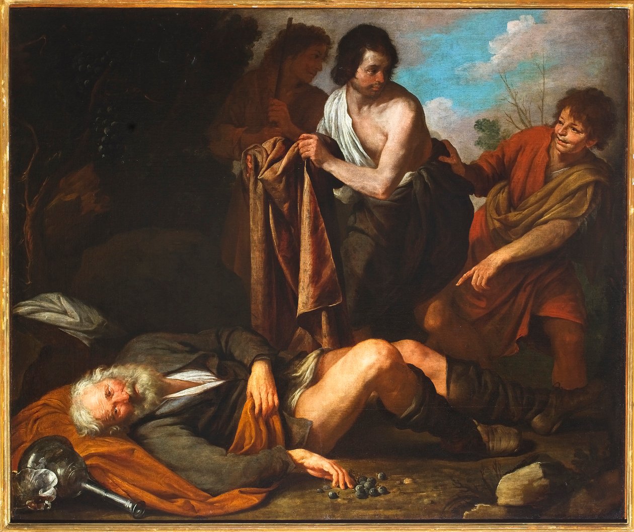 Bêbado de Noé, 1630-35 de Giovanni Andrea di Ferrari