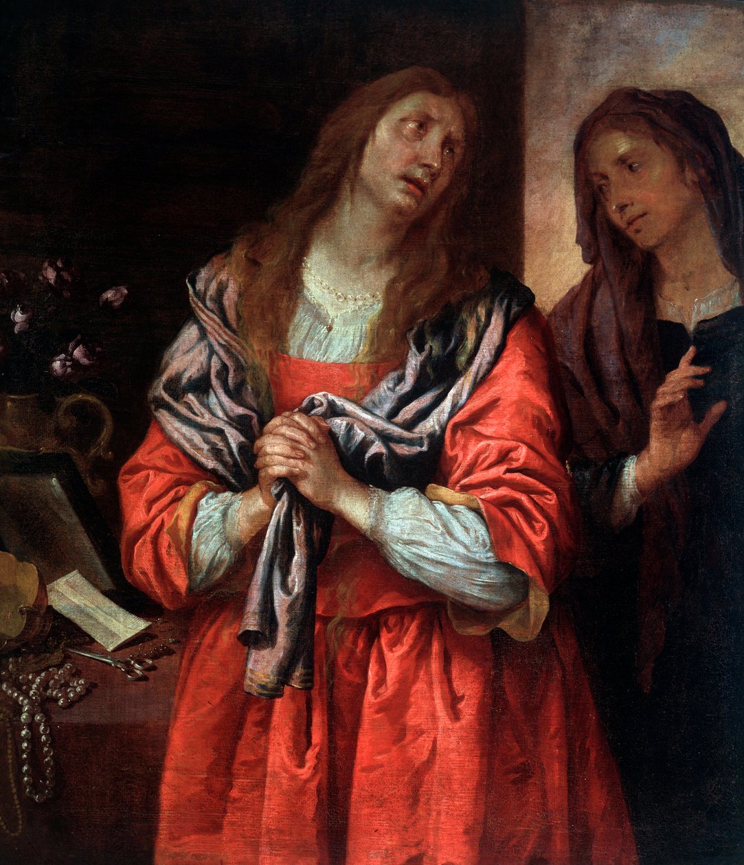 Mary e Martha (pintura, ca. 1640) de Giovanni Andrea di Ferrari