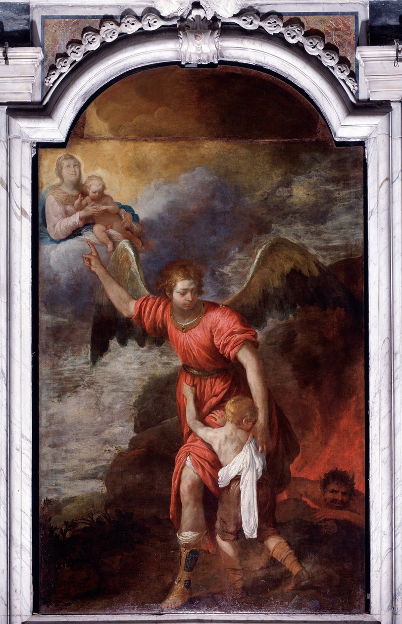 O anjo da guarda Pintura de Giovanni Andrea de 