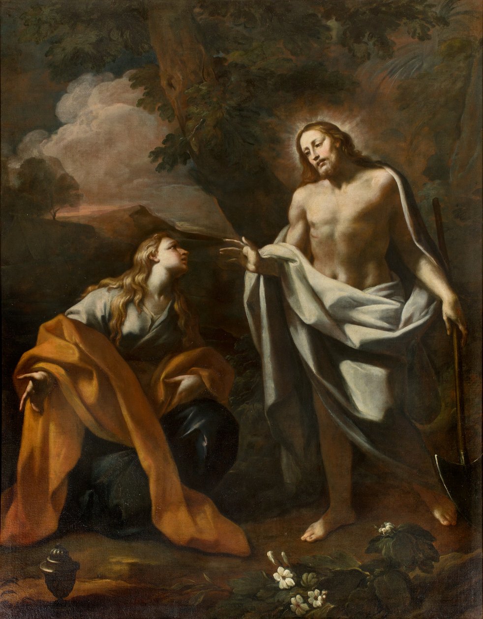 Capela do Santíssimo Sacramento, Primeiro vão do norte, Noli me tangere, Giovanni Angelo Borroni, Aparição de Cristo à Madalena 1750 de Giovanni Angelo Borroni