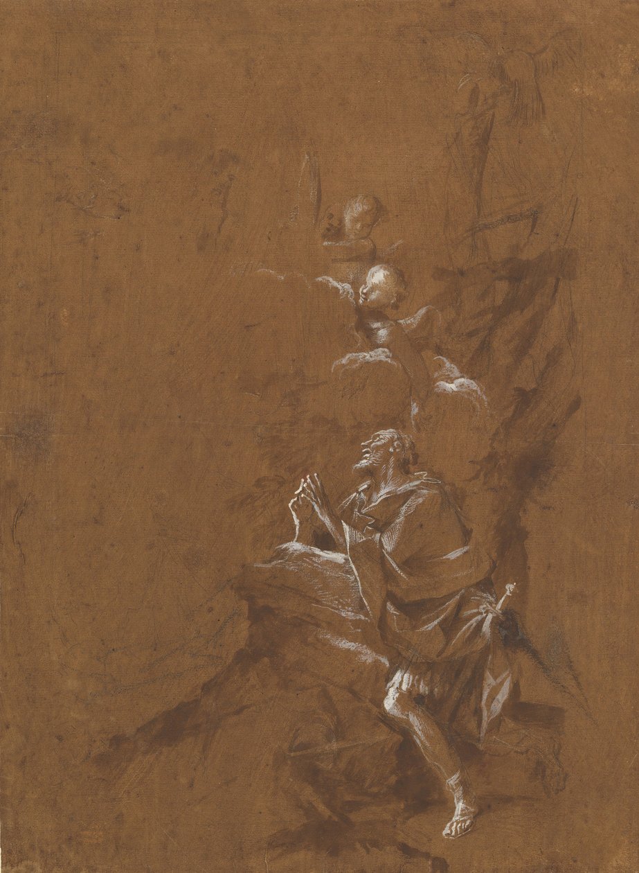 A visão de São Guilherme da Aquitânia., final da década de 1650. de Giovanni Angelo Canini