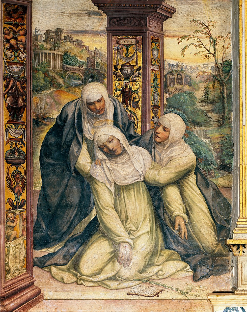 Ecstazy de Santa Catarina de Siena (detalhe) de Giovanni Antonio Bazzi Sodoma