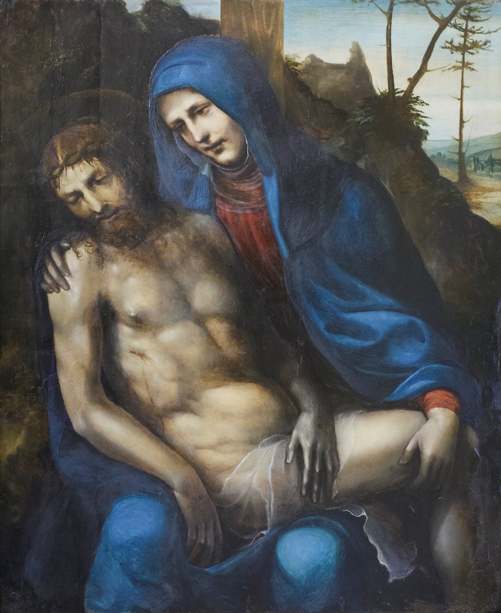 Pieta", Giovanni Antonio Bazzi (óleo sobre painel) de Giovanni Antonio Bazzi Sodoma