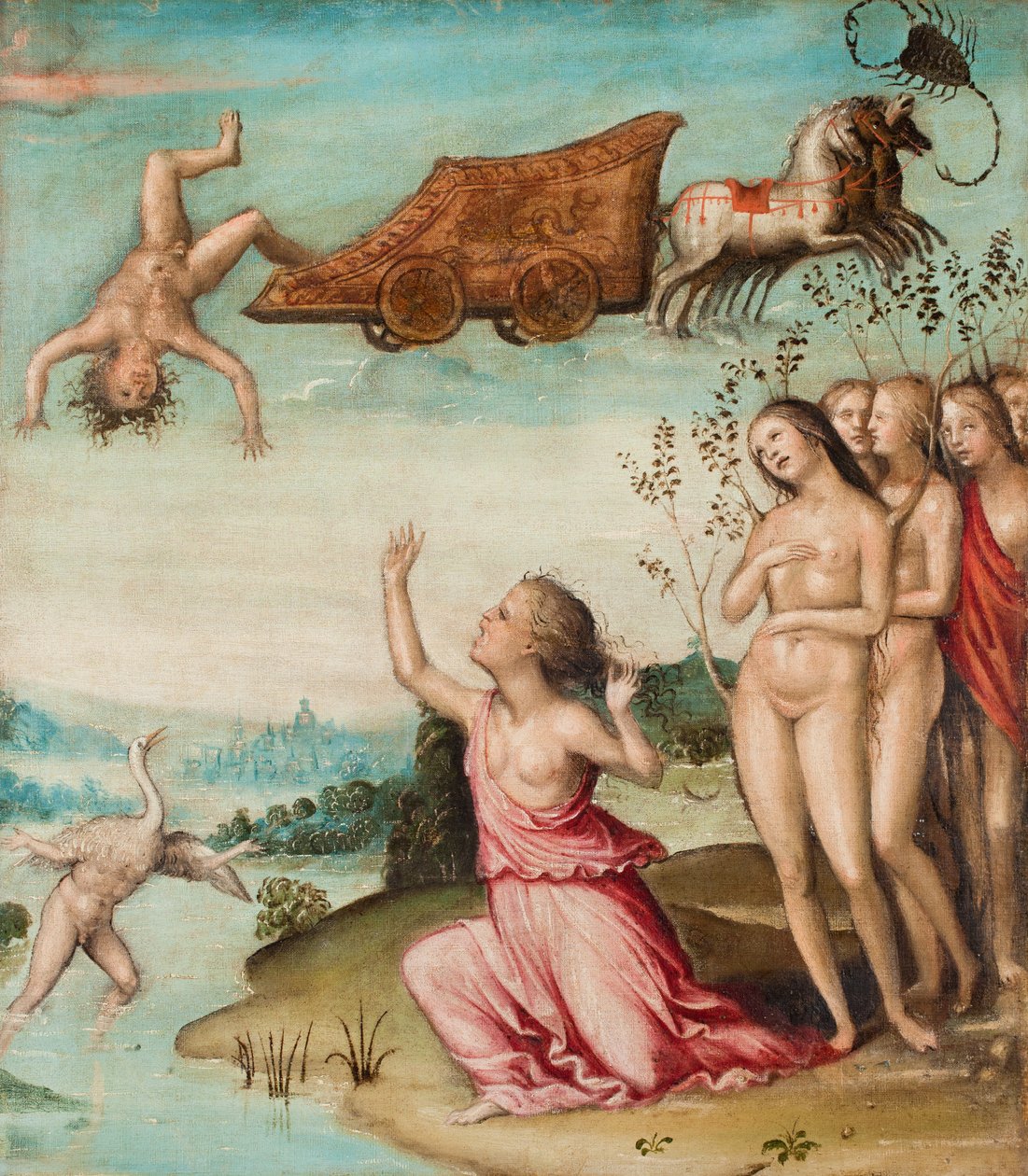 A Queda de Phaeton, depois de 1500 (óleo sobre tela) de Giovanni Antonio Bazzi Sodoma