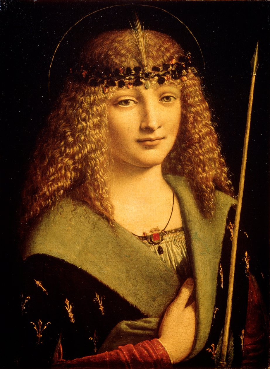 Retrato de uma juventude como São Sebastião, c1500 de Giovanni Antonio Boltraffio