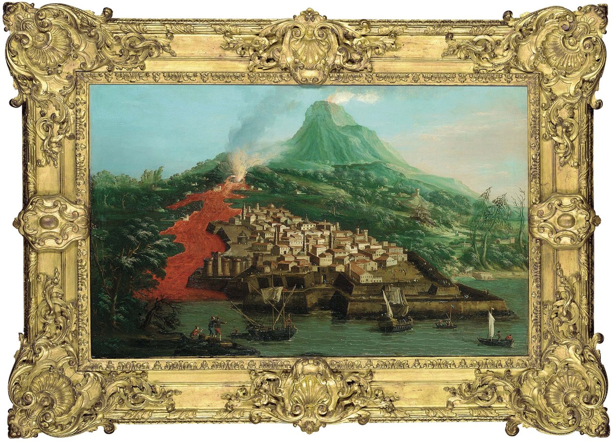 Uma ilha vulcânica com porto e transporte de Giovanni Antonio Canal