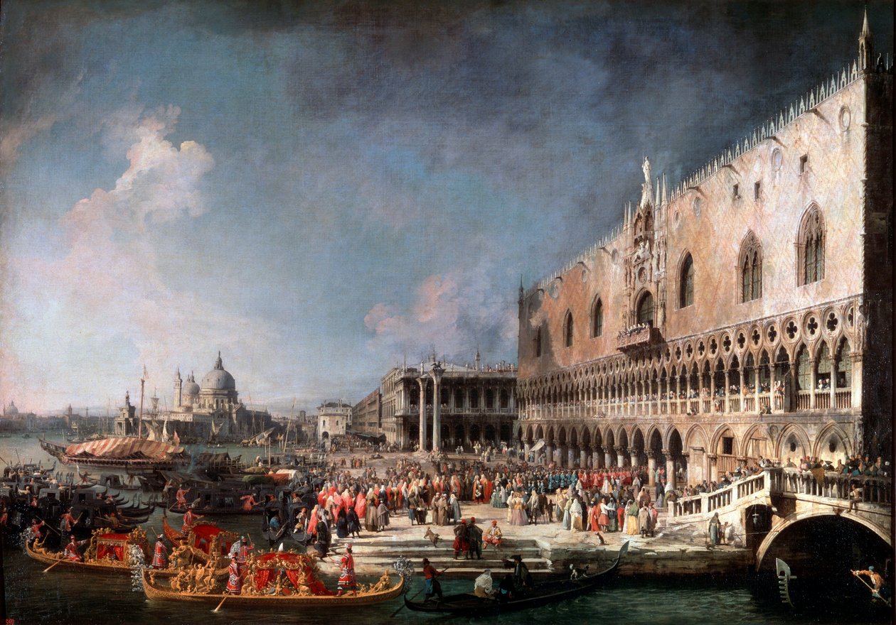 Chegada do embaixador francês em Veneza, 1725-1726. de Giovanni Antonio Canal