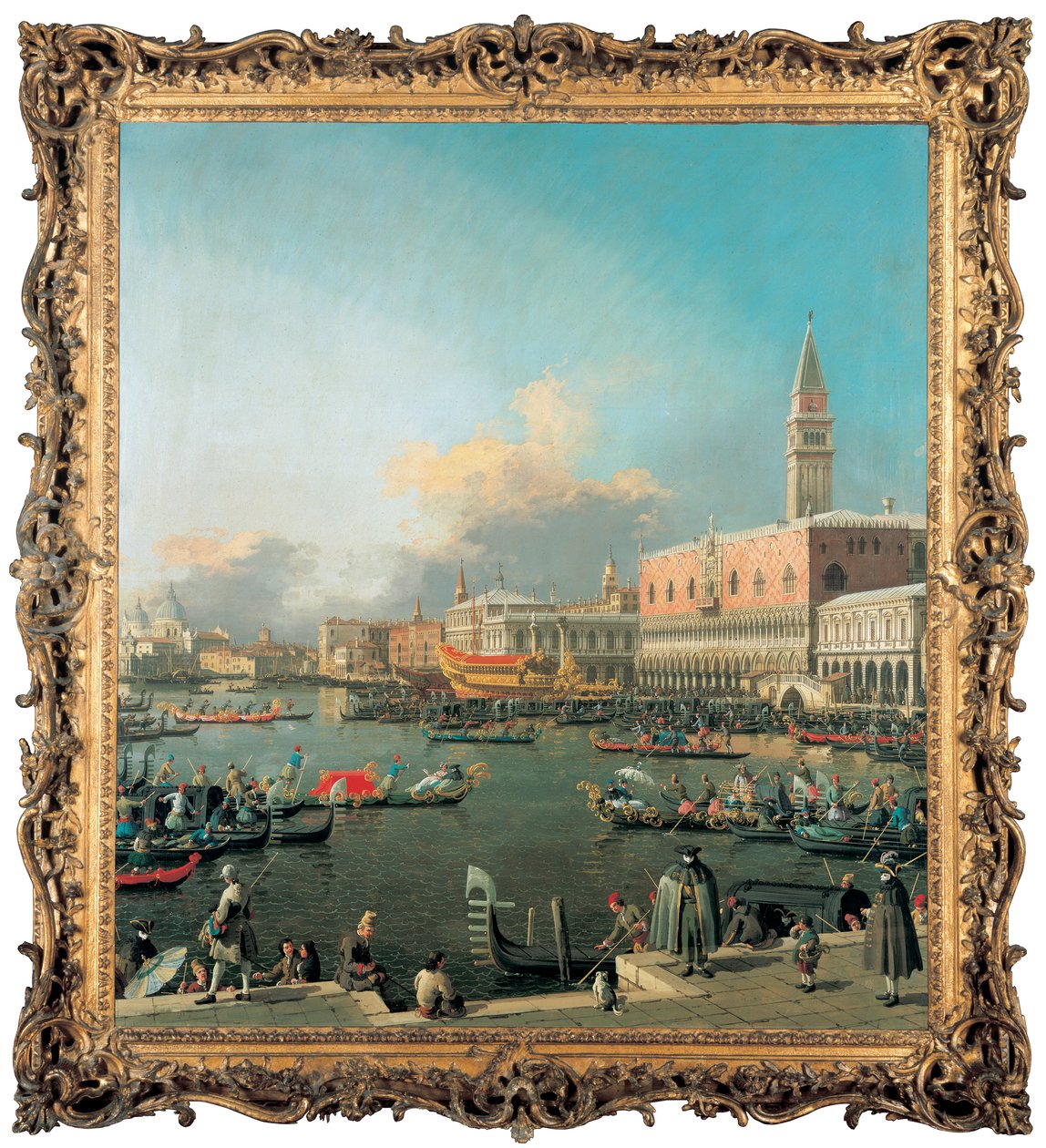 O Bucintoro no Molo, Veneza, no dia da ascensão de Giovanni Antonio Canal