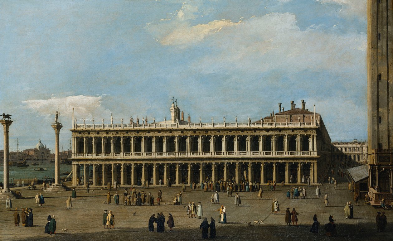 A Biblioteca e a Piazzetta, Veneza, do Palácio Ducal, de Giovanni Antonio Canal