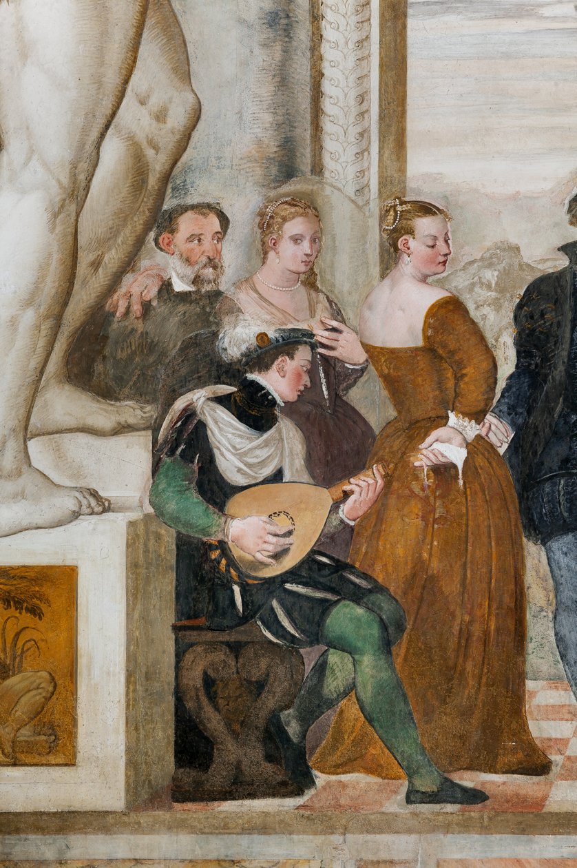 Convite ao Baile, Salão Nobre, c.1570 (fresco) de Giovanni Antonio Fasolo