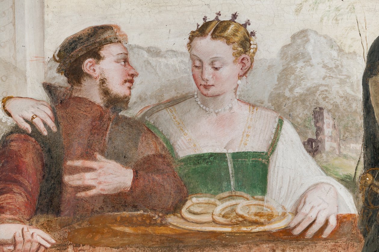 O Banquete, Salão Principal, c.1570 (fresco) de Giovanni Antonio Fasolo