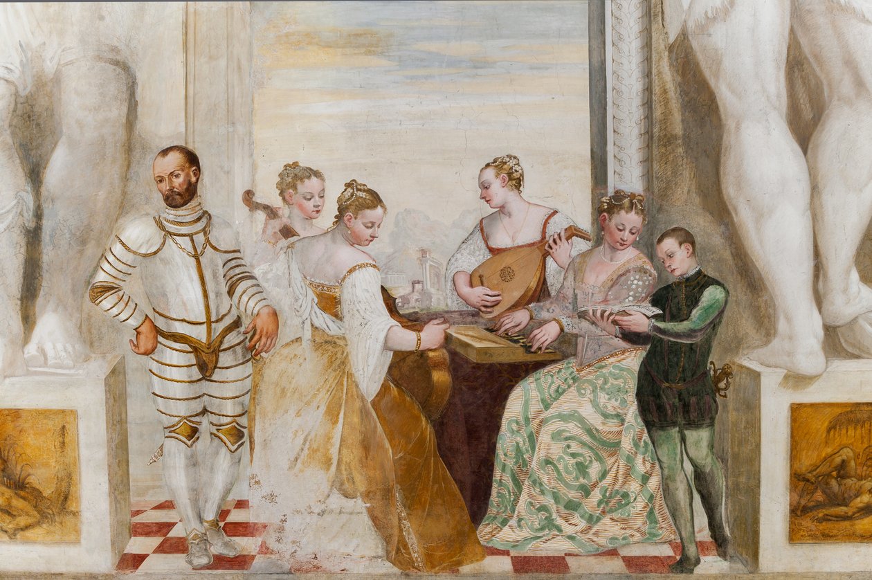 O Concerto, Salão Principal, c.1570 (fresco) de Giovanni Antonio Fasolo