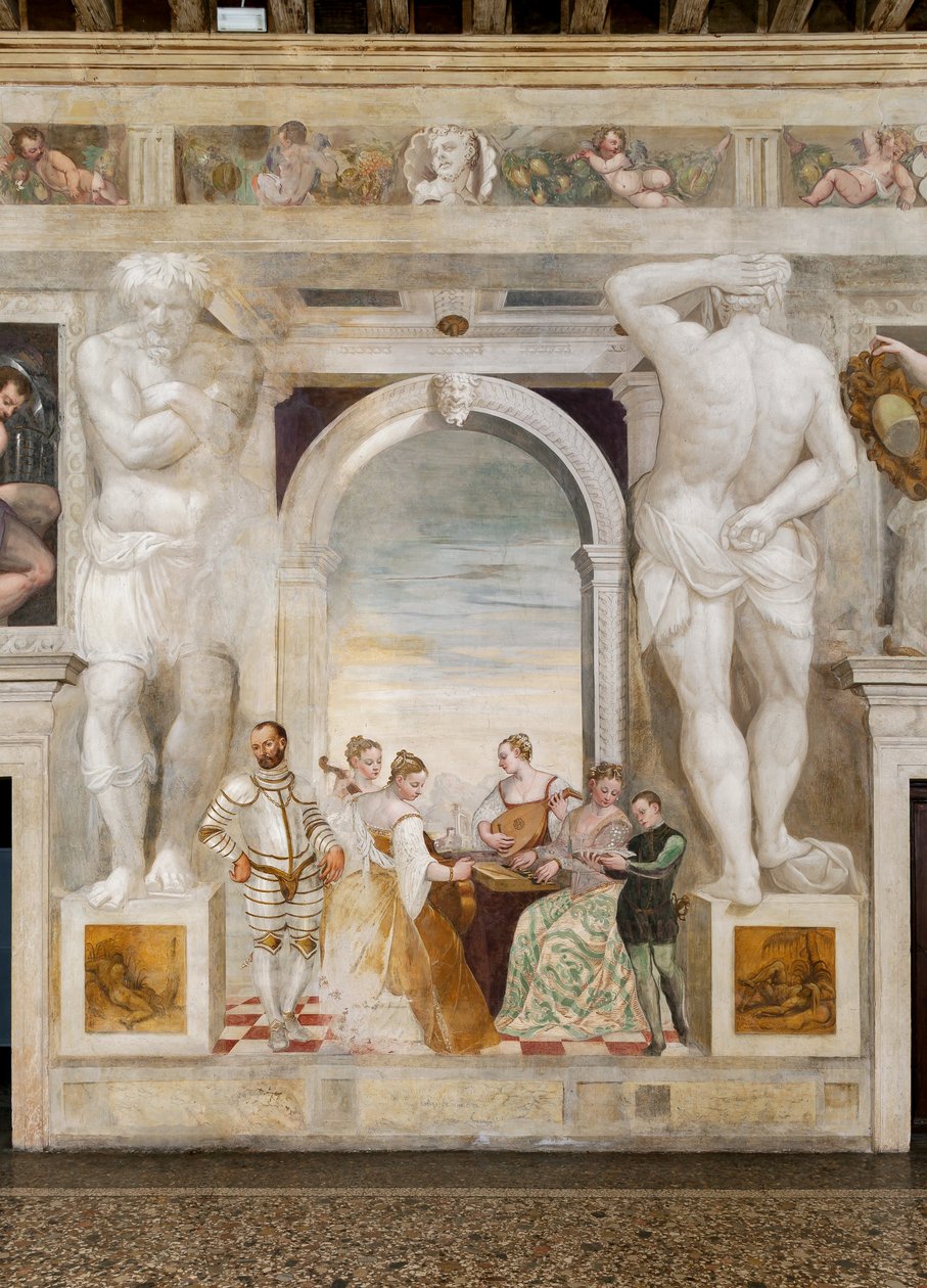 O Concerto, Salão Principal, c.1570 (fresco) de Giovanni Antonio Fasolo