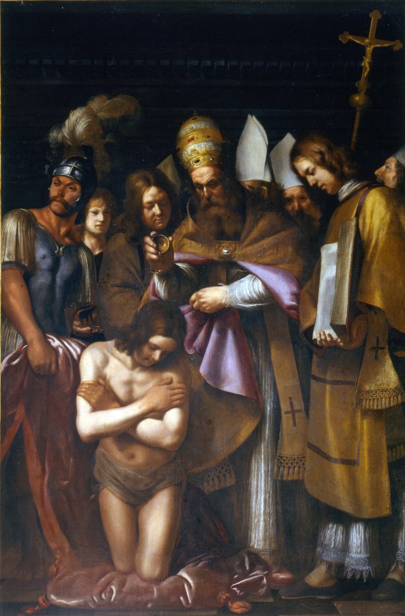 O Batismo de Constantino, primeiro terço do século XVII. de Giovanni Antonio Galli