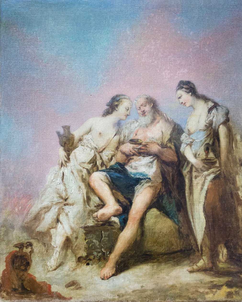 Lot e as suas filhas (óleo sobre tela) de Giovanni Antonio Guardi