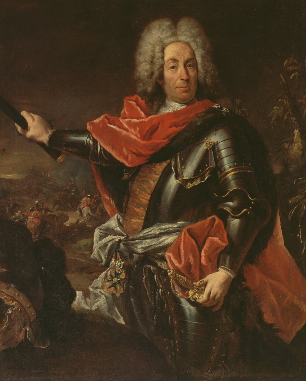 Retrato do Marechal Mattia von Schulemburg (óleo sobre tela) de Giovanni Antonio Guardi