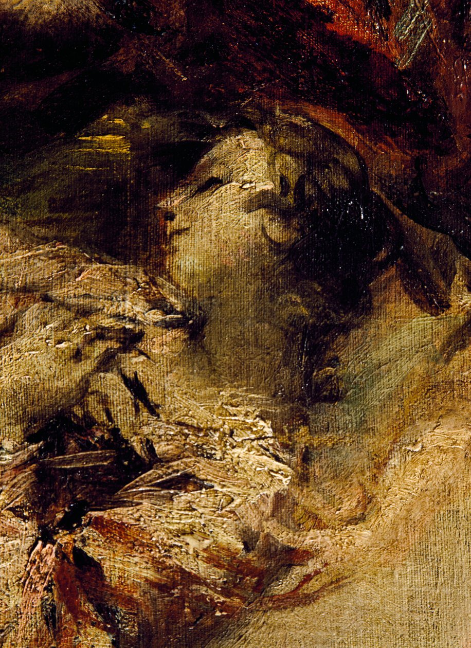 Tobias abençoado pelo Anjo, detalhe de O Casamento de Tobias, parte direita de Giovanni Antonio Guardi